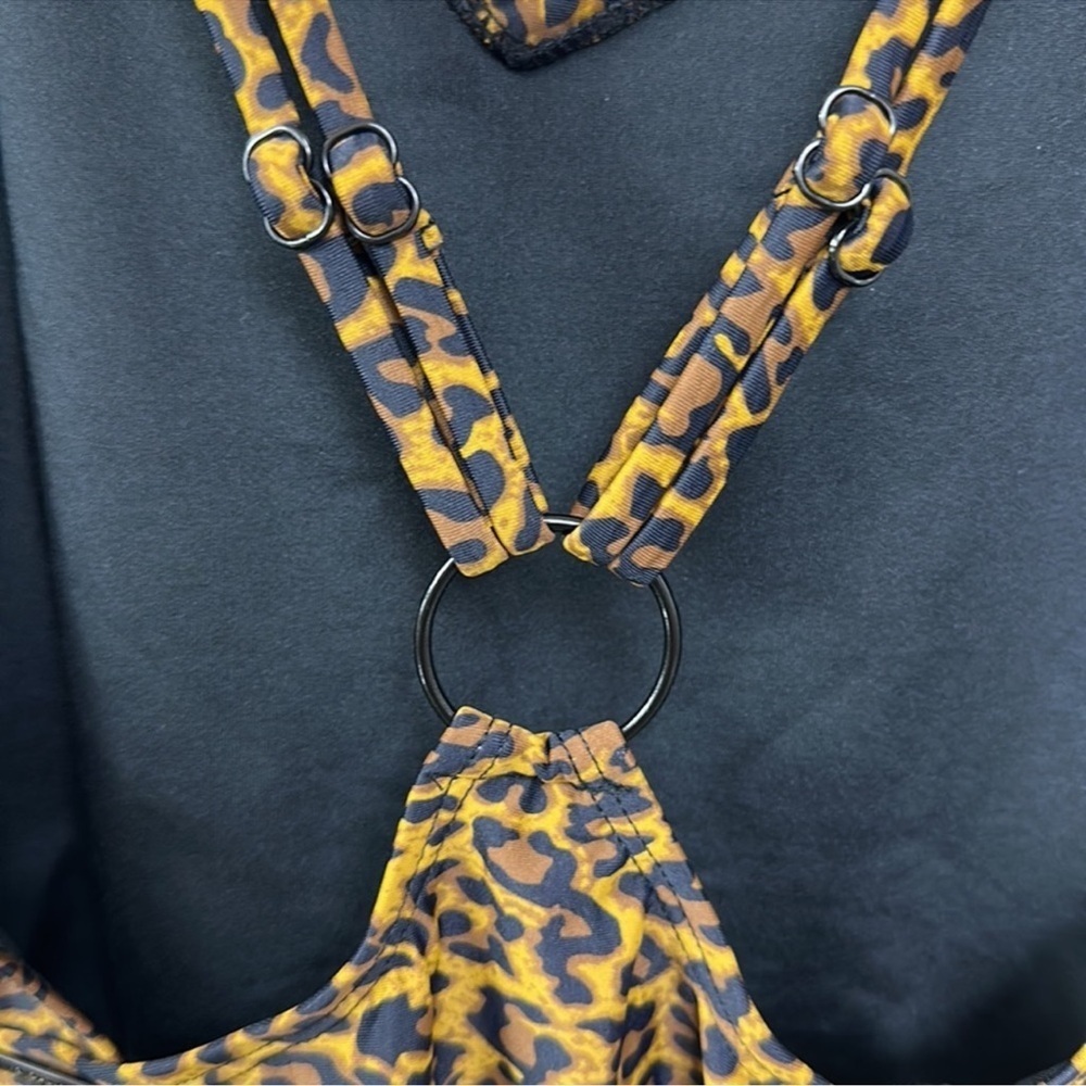 NWT Kendall & Kylie Leopard Print One Piece Swimsuit - Picture 7 of 10